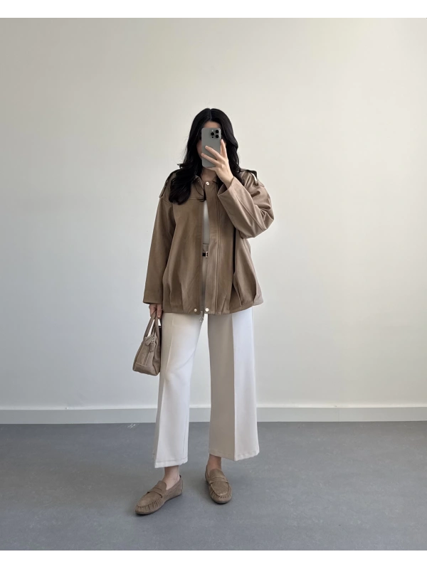 LUKE VİZON SÜET CEKET