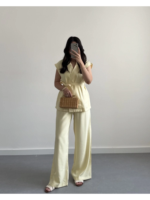 LUZ SARI TENSEL YELEK TAKIM