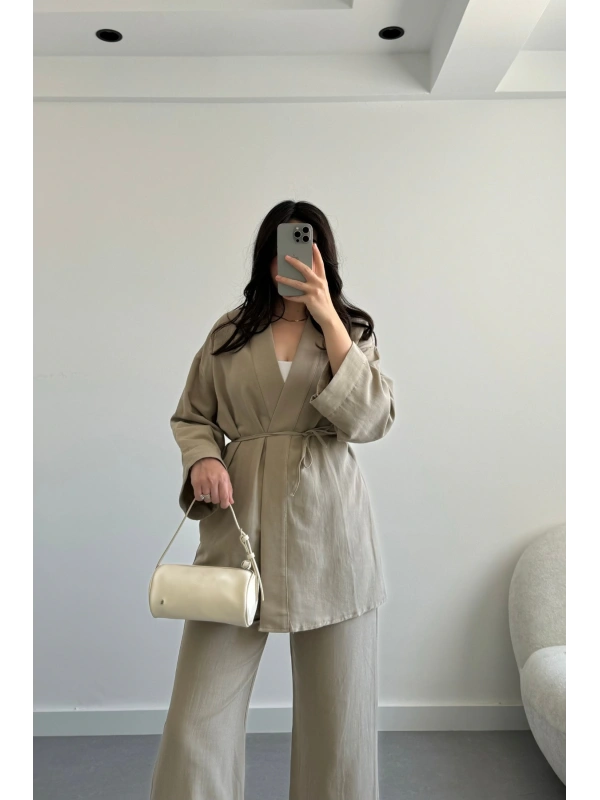 Martin Bej Keten Kimono Takım