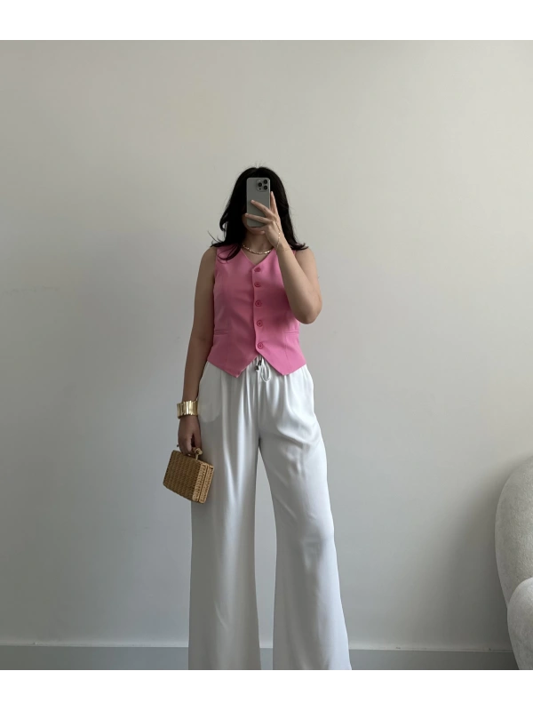 Mary pembe maskülen yelek