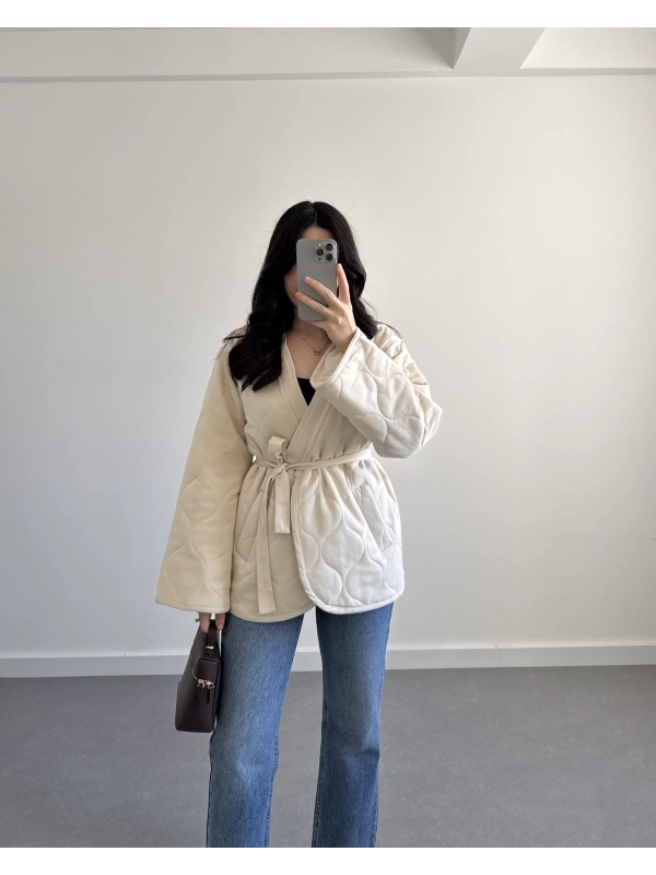 MEVSİMLİK KAPİTONE CEKET BEJ