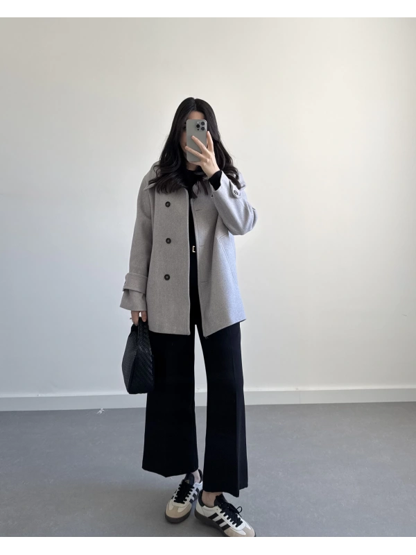 MNG MODEL KAŞE CEKET GRİ