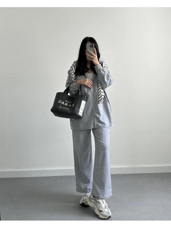 MONA GRİ HIRKALI EŞOFMAN TAKIMI