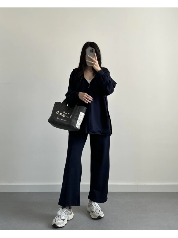 MONA LACİVERT HIRKALI EŞOFMAN TAKIMI