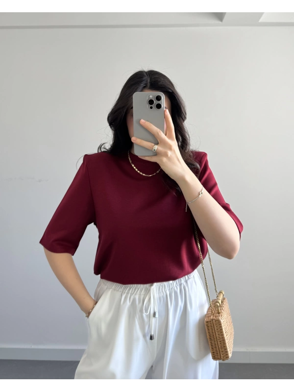 MSD BORDO VATKALI YARIM KOL TSHİRT