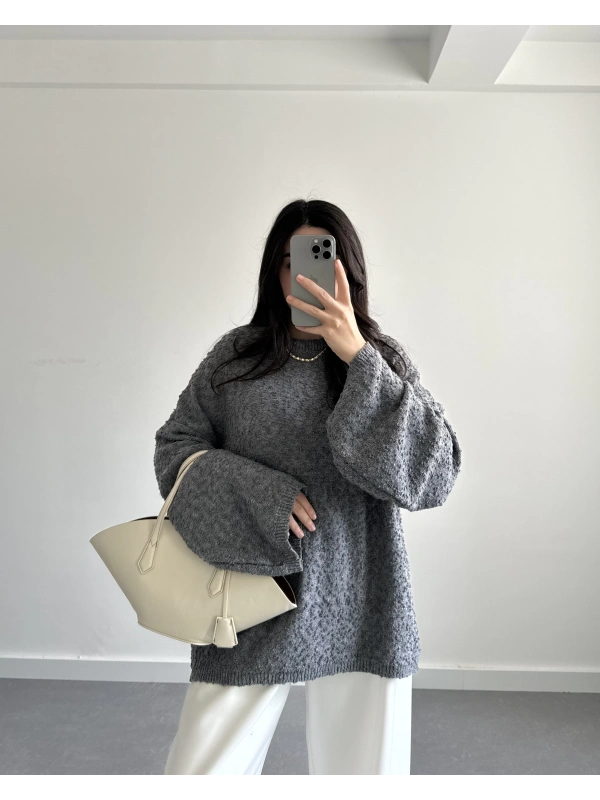 MSD TASARIM GRİ KAZAK