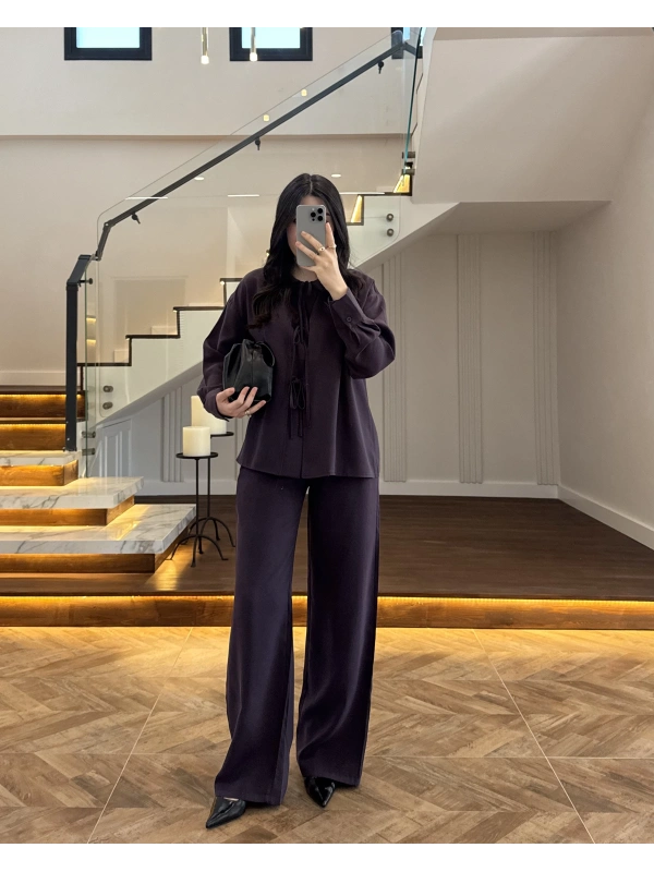 MÜRDÜM BAĞLAMALI GÖMLEK TAKIM -8949