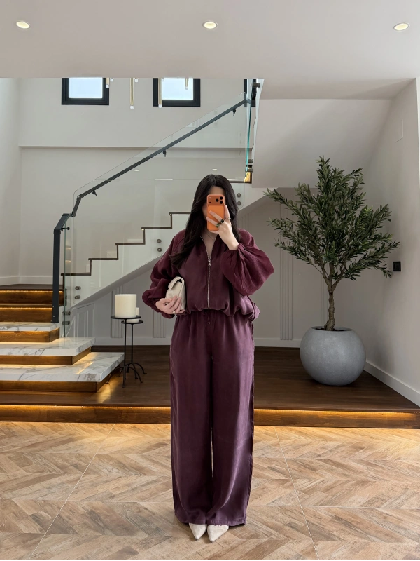 MÜRDÜM GARNİLİ BOMBER PANTOLON TAKIM-51458
