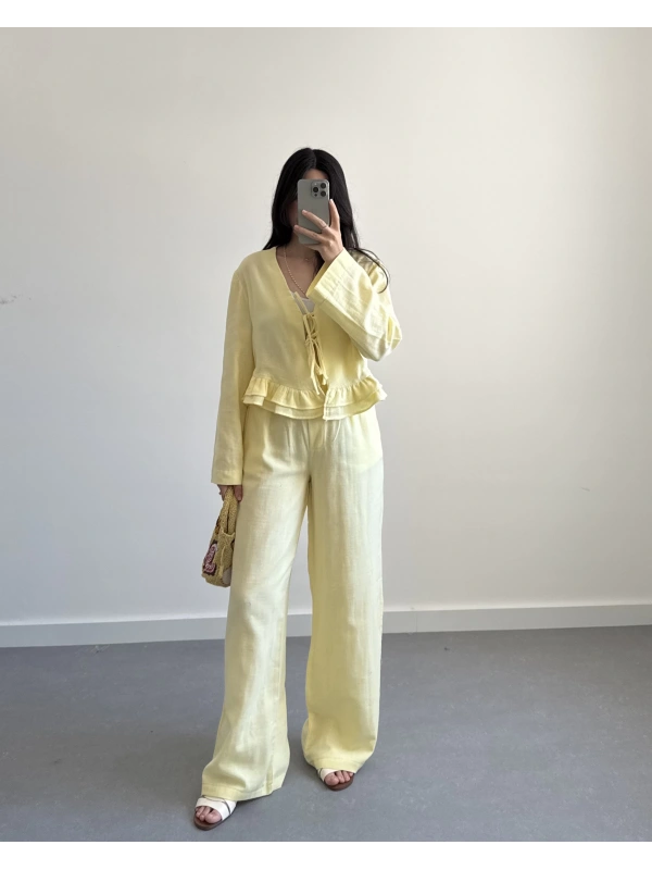 NAİA SARI ÖNÜ BAĞLAMALI TAKIM