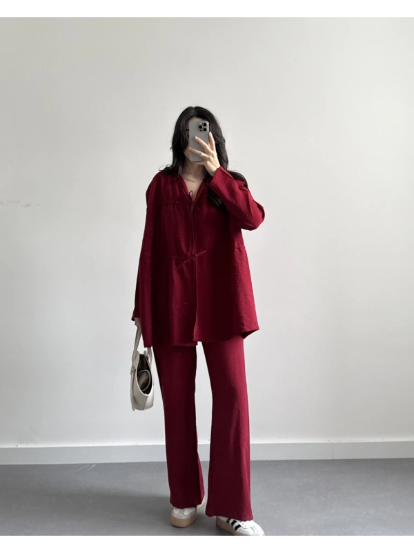 NAR ÇİÇEĞİ ÖNDEN BAĞLAMALI İKİLİ TAKIM