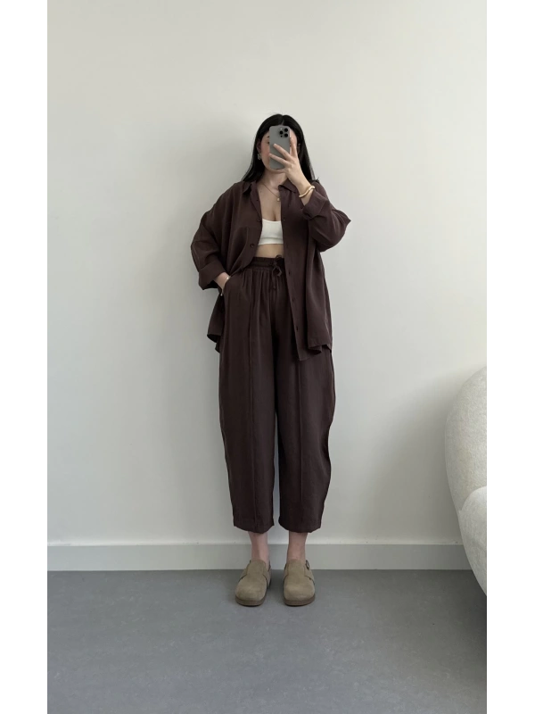 Nell kahverengi tensel takım