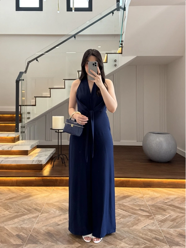 LACİVERT ÖNÜ KUŞAKLI TULUM-3551