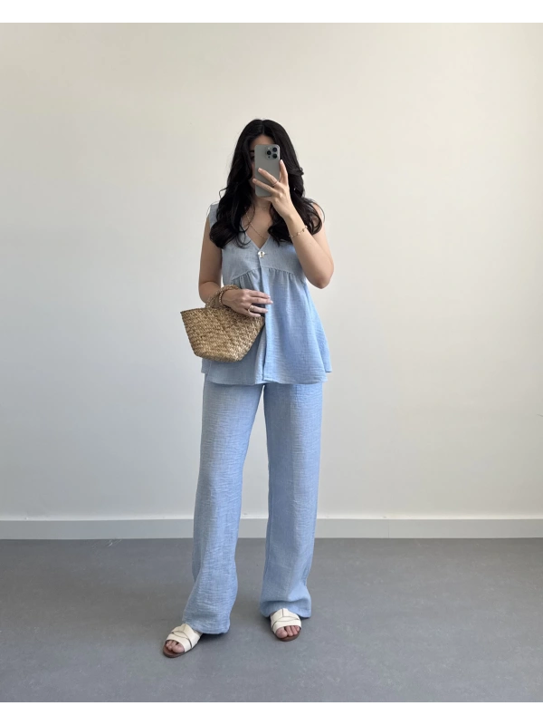 OTTO KETEN YELEKLİ TAKIM MAVİ