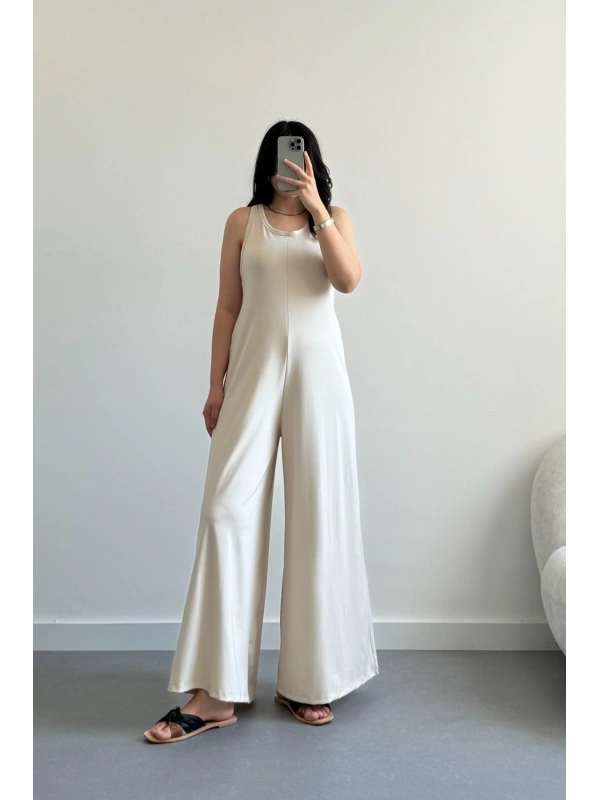 Oysh Halter Yaka Bej Tulum