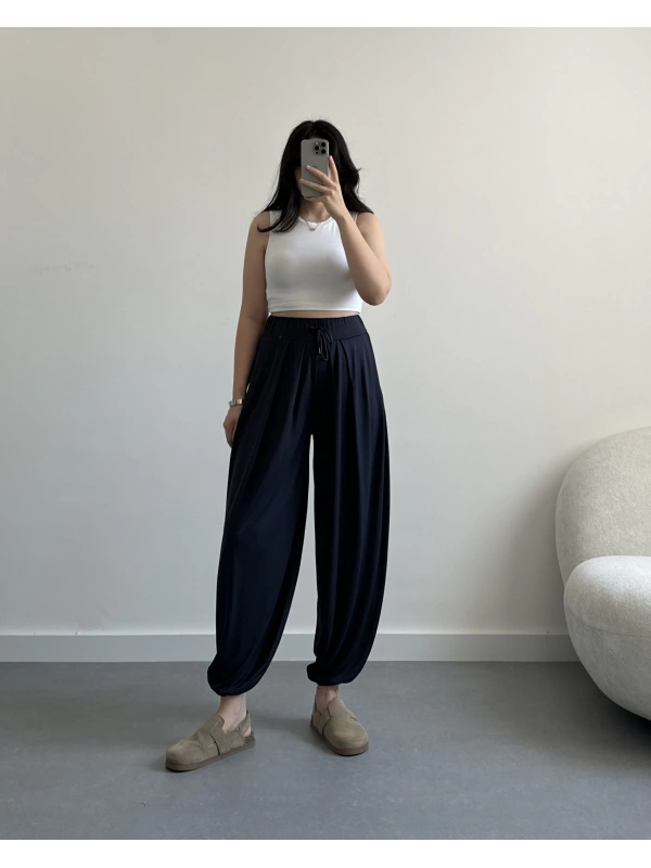 Oysh Koyu Füme Şalvar Modal Pantolon