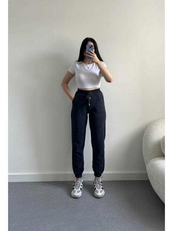 Ruby Oysh kumaş modal siyah eşofman