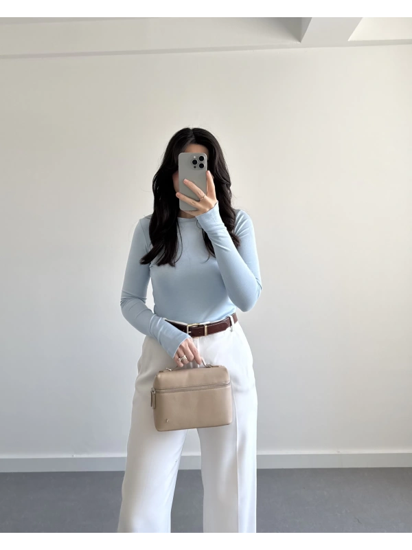 OYSH PARMAK GEÇİRMELİ BODY BEBE MAVİ