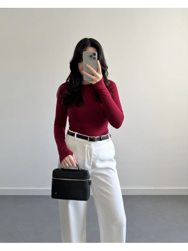 OYSH PARMAK GEÇİRMELİ BODY BORDO