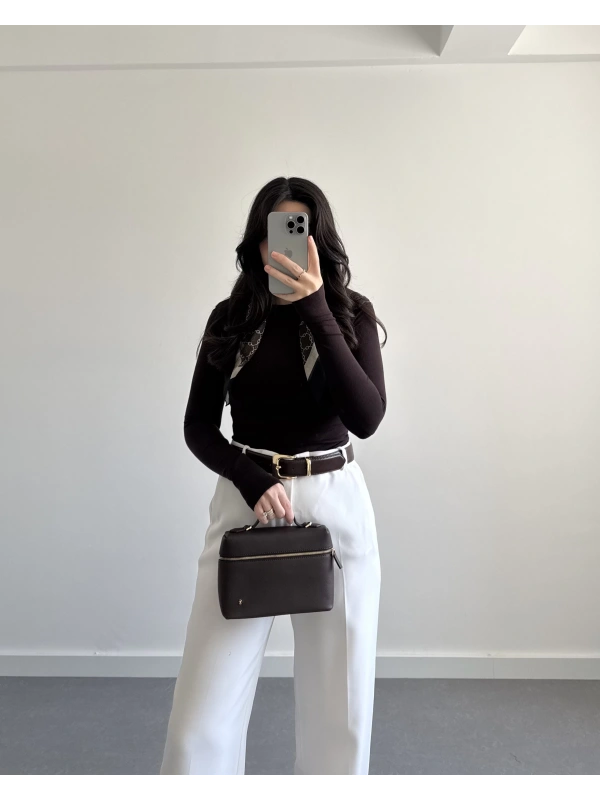 OYSH PARMAK GEÇİRMELİ BODY KAHVE