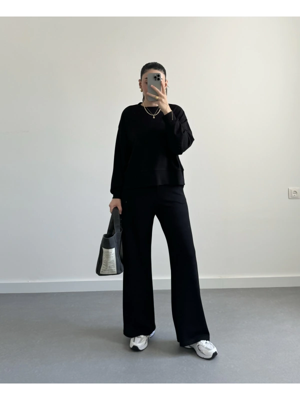 OYSH SİYAH MODAL EŞOFMAN TAKIMI