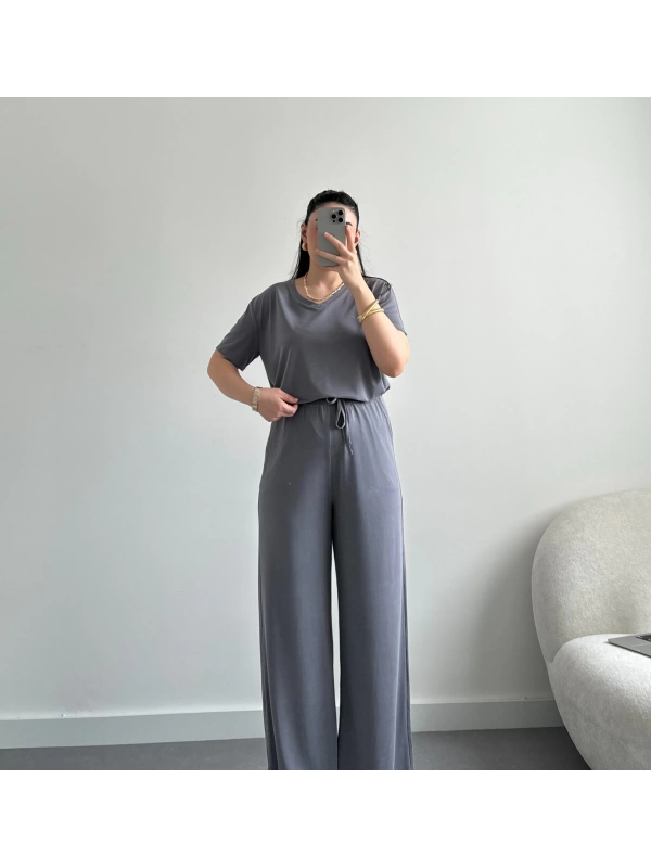 Oysh v yaka gri Modal takım