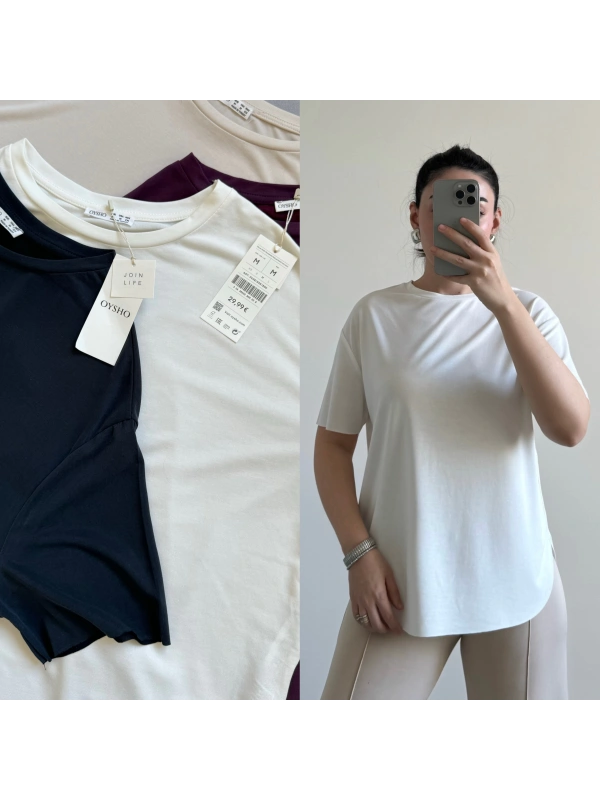 Oysho beyaz modal tshirt
