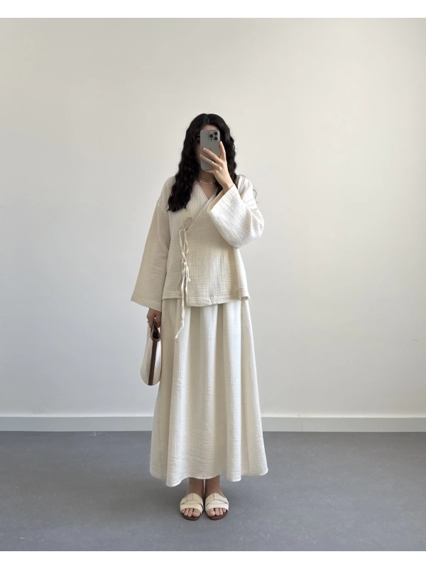 PAUL NATURAL MÜSLİN ETEK TAKIM