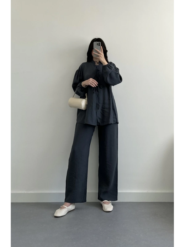 Pinterest gömlek model antrasit takım