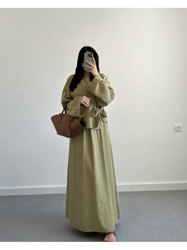 PİNTEREST YAĞ YEŞİL ETEK TAKIM