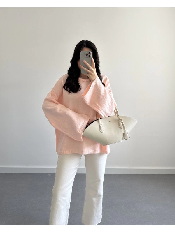 PUDRA PEMBE PİNTEREST KAZAK