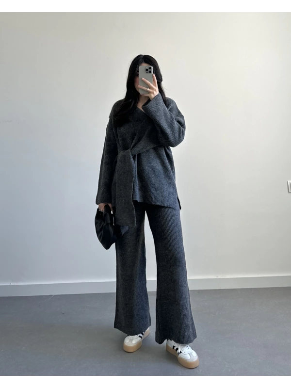 ROY ANTRASİT TASARIM TRİKO TAKIM