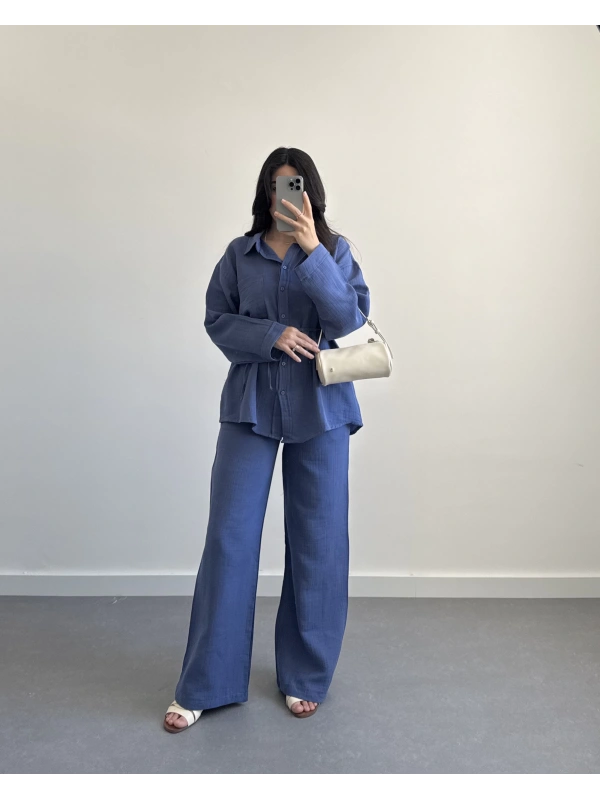 RUDY İNDİGO MÜSLİN TAKIM