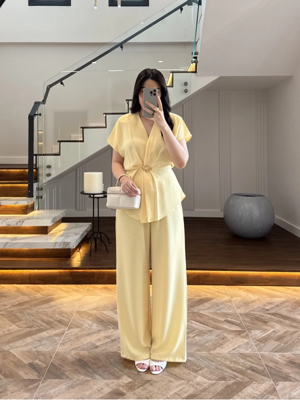SARI TOKALI BAĞCIKLI TAKIM -3983