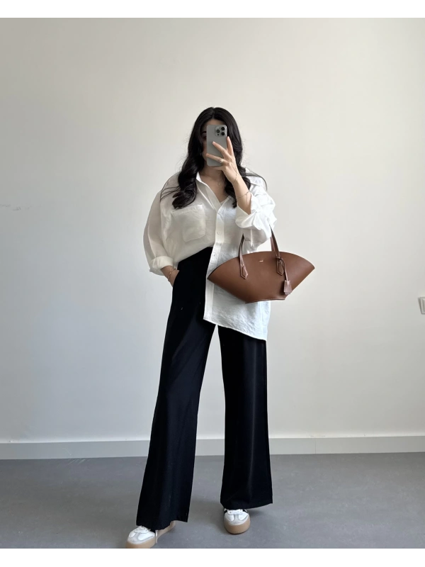 SİYAH TENSEL PANTOLON