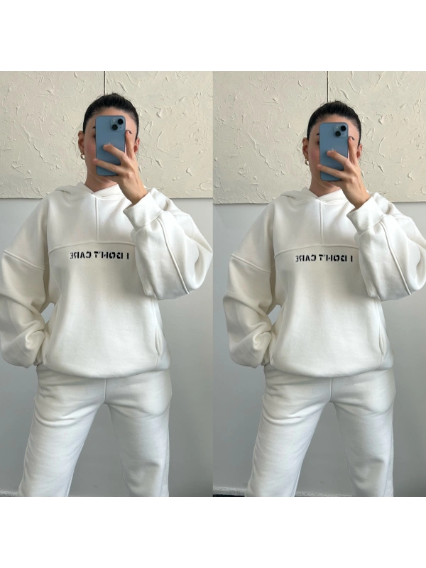 Sky BEYAZ Premium kalite oversize takım