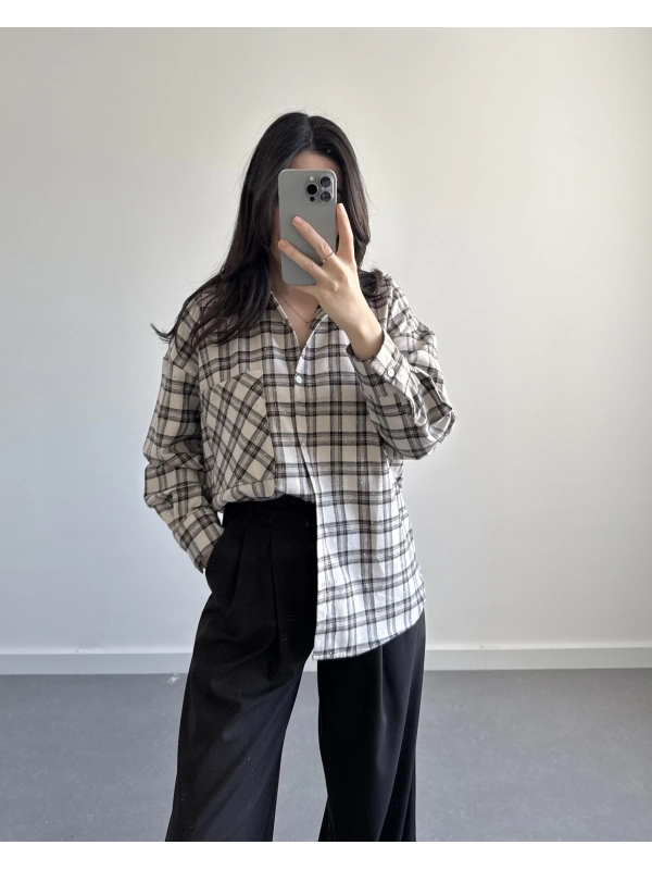 TAŞ TAŞLI EKOSE GÖMLEK