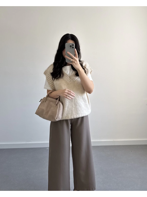 TAŞ V YAKA SÜVETER