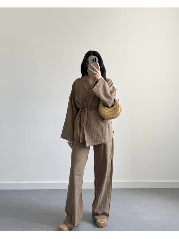 VERSA VİZON KİMONO TAKIM