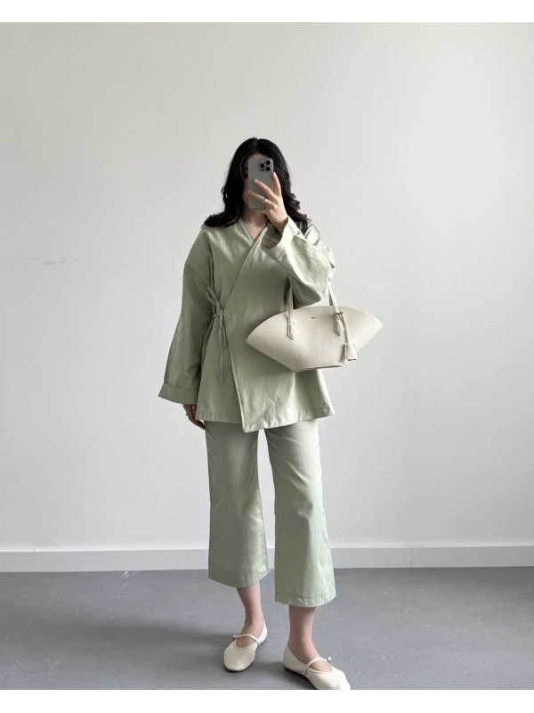 VİNA PİNTEREST BAĞLAMALI TAKIM MİNT YEŞİL