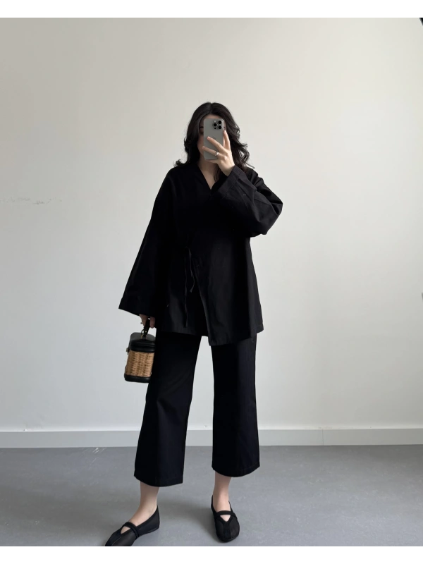 VİNA PİNTEREST BAĞLAMALI TAKIM SİYAH