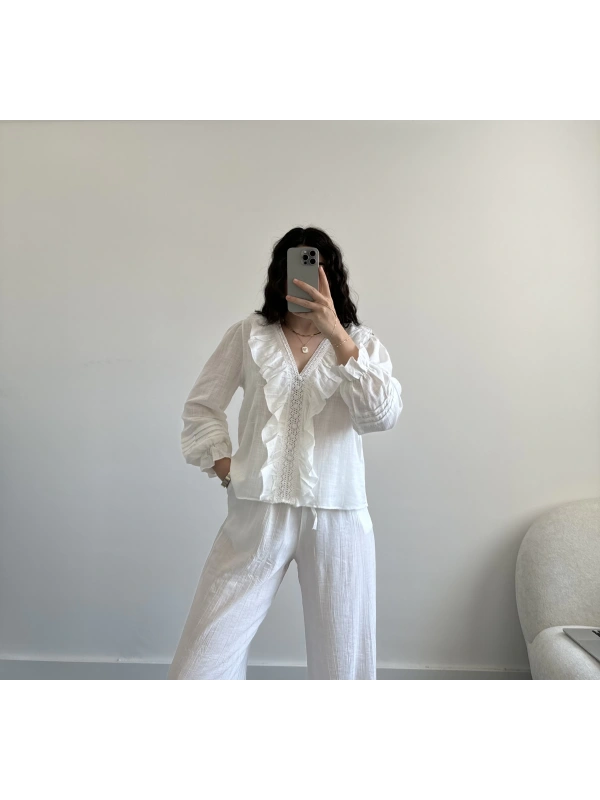 vintage Beyaz gömlek