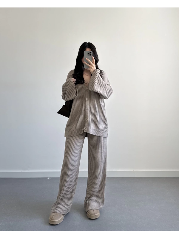 VİZON BASİC FİTİLLİ HIRKA TAKIM