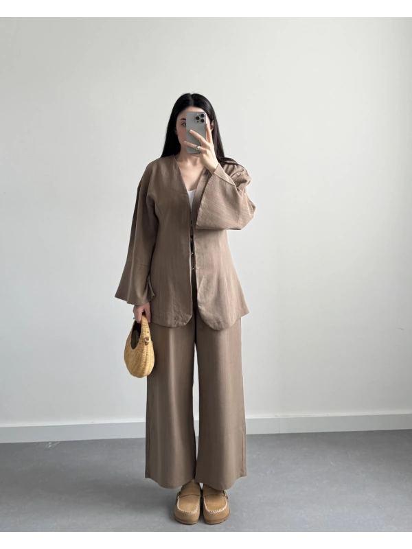 VİZON KANCALI HAM KETEN İKİLİ TAKIM