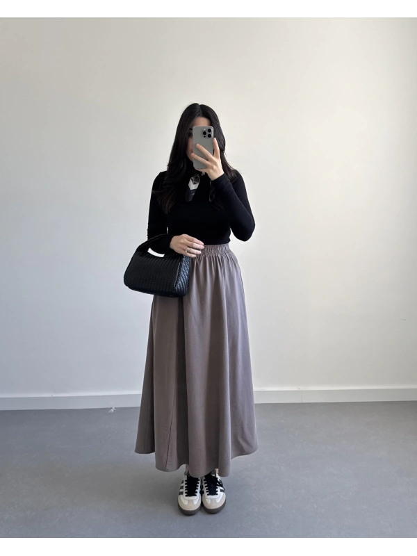 VİZON MODAL MİDİ BOY ETEK