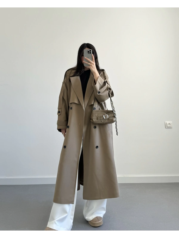 VİZON PREMİUM OVERSİZE TRENÇKOT