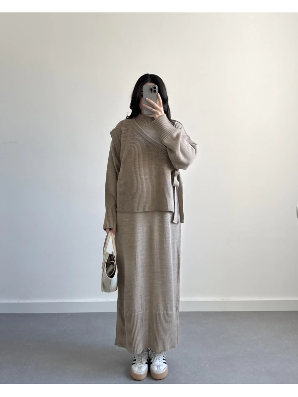 VİZON TASARIM TRİKO ELBİSE