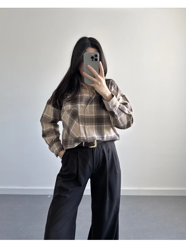 VİZON TAŞLI EKOSE GÖMLEK