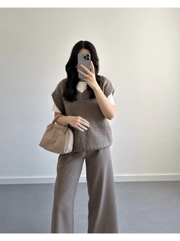 VİZON V YAKA SÜVETER