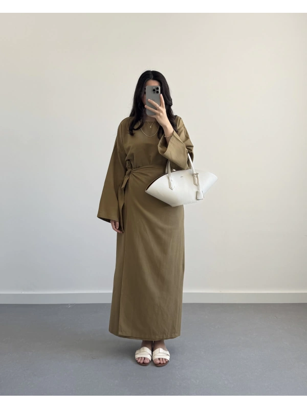 YAĞ YEŞİL KETEN ANVELOP ETEK TAKIM