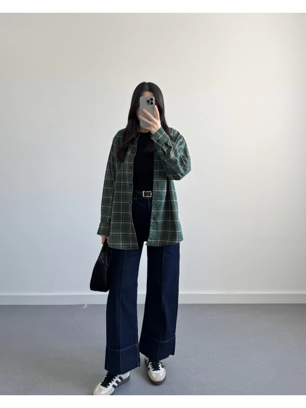 YEŞİL ODUNCU GÖMLEK